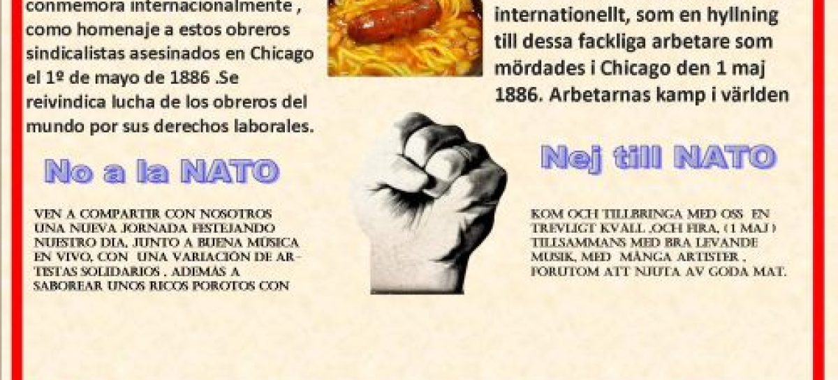 Tradicional Porotada con chorizo el 1ro de mayo, homenaje al Día Internacional de los Trabajadores. Local de Víctor Jara